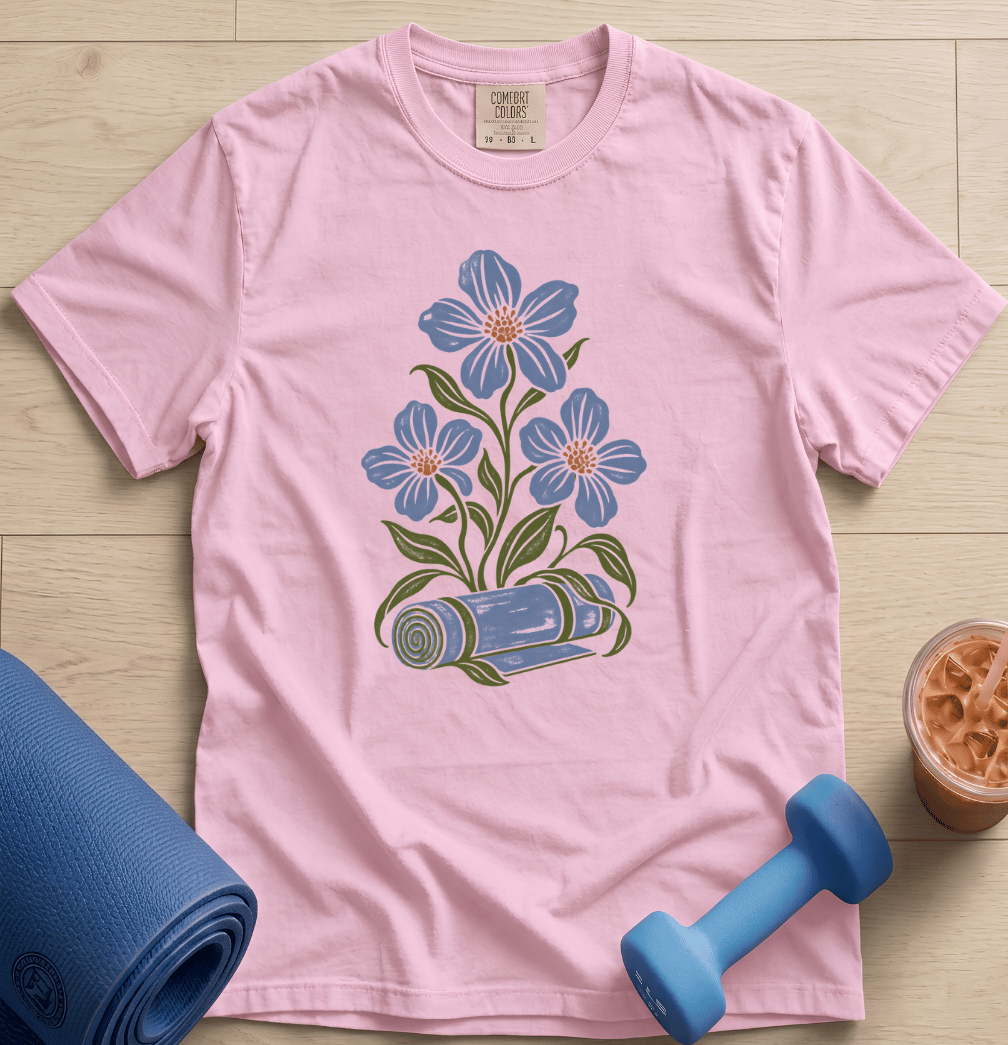 Yoga Mat Flower - T-Shirt