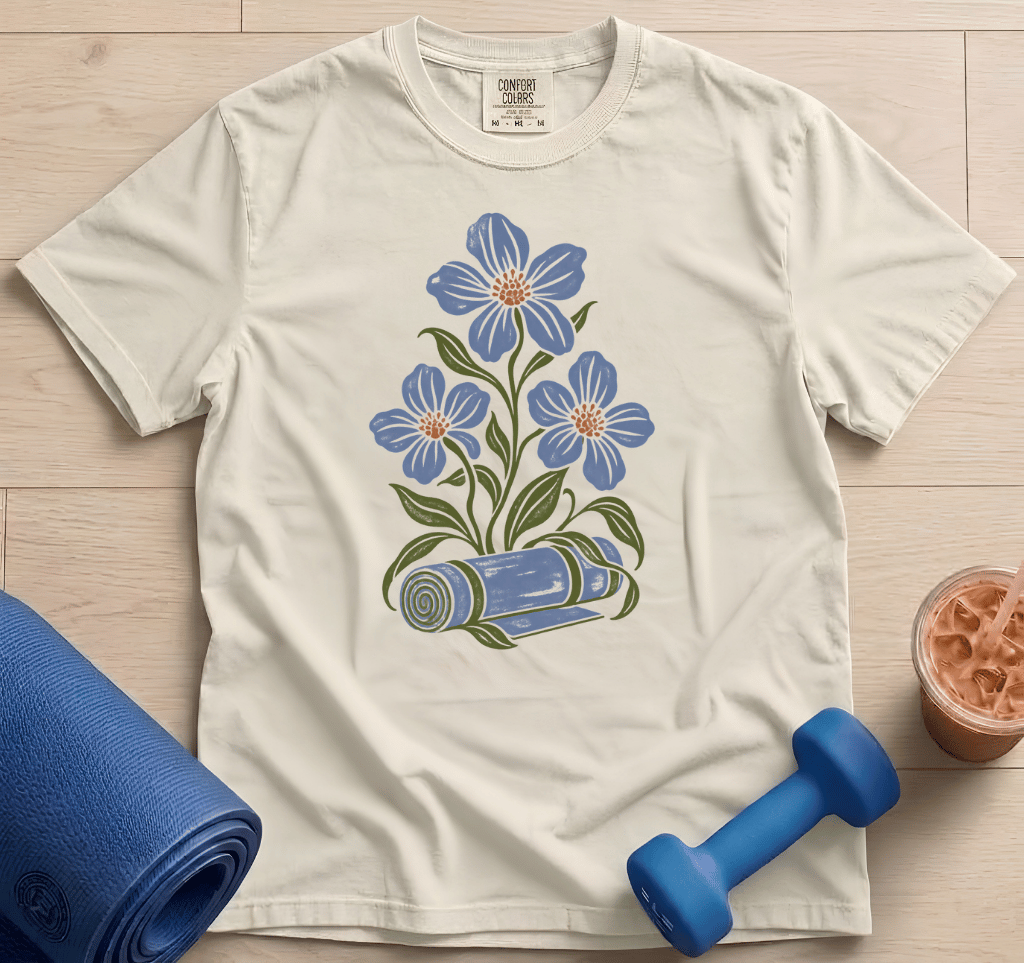 Yoga Mat Flower - T-Shirt