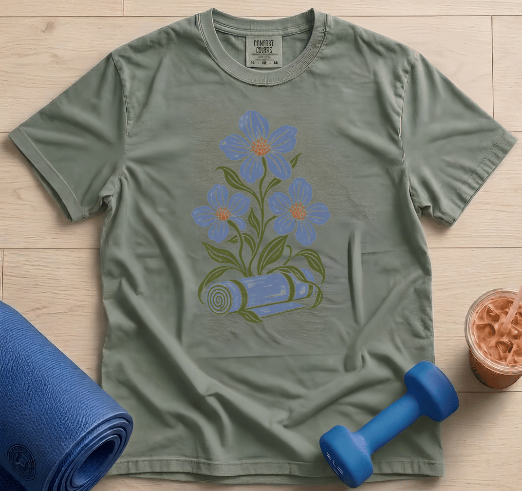Yoga Mat Flower - T-Shirt