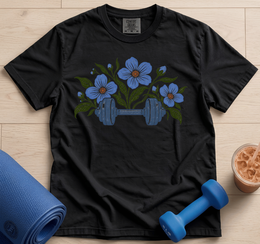 Flower Dumbbell -T-shirt
