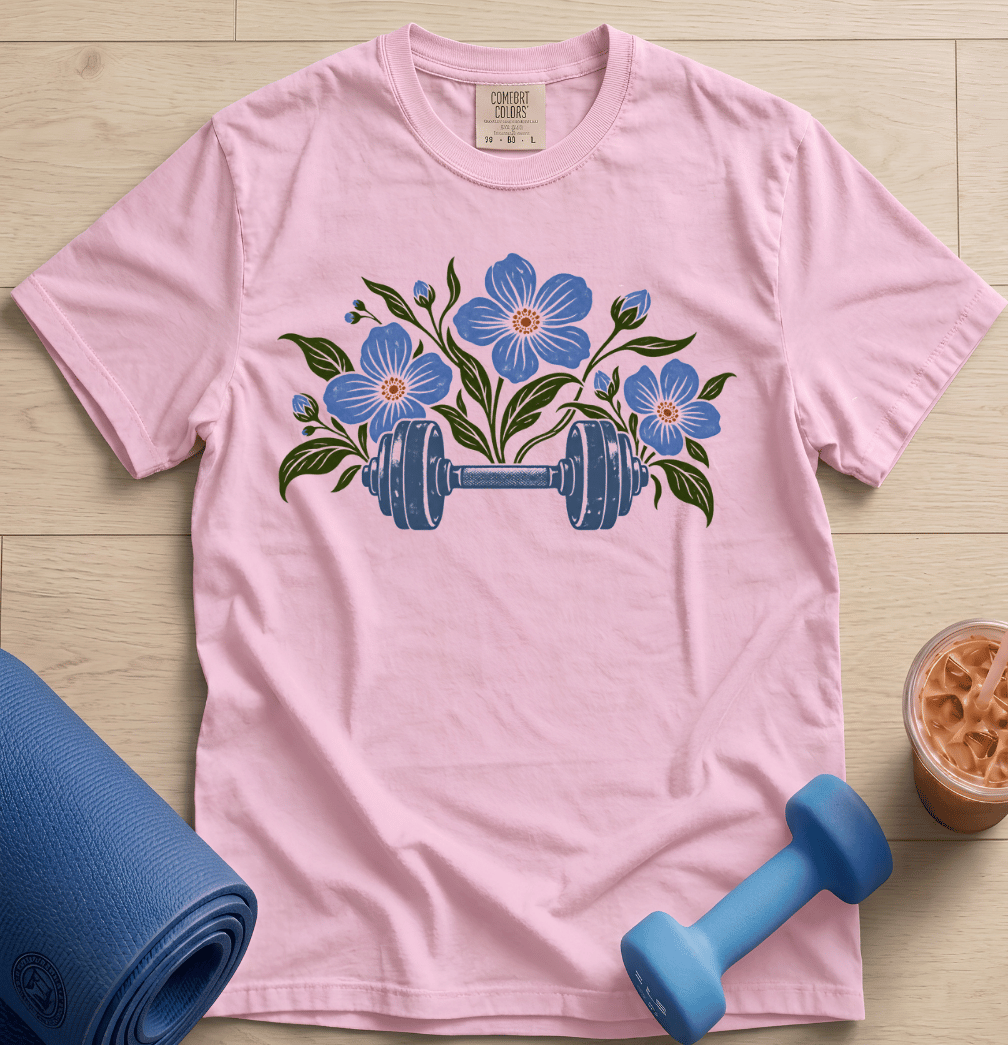 Flower Dumbbell -T-shirt