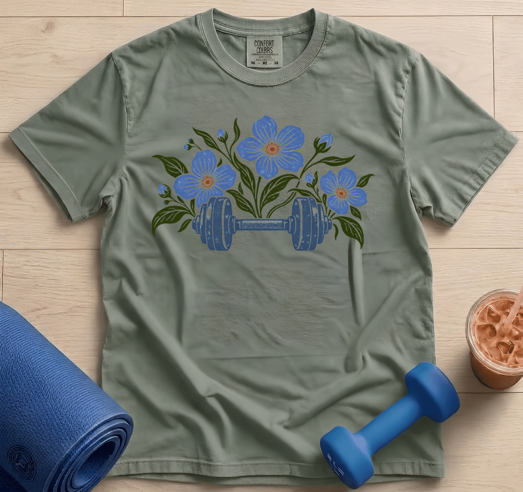 Flower Dumbbell -T-shirt