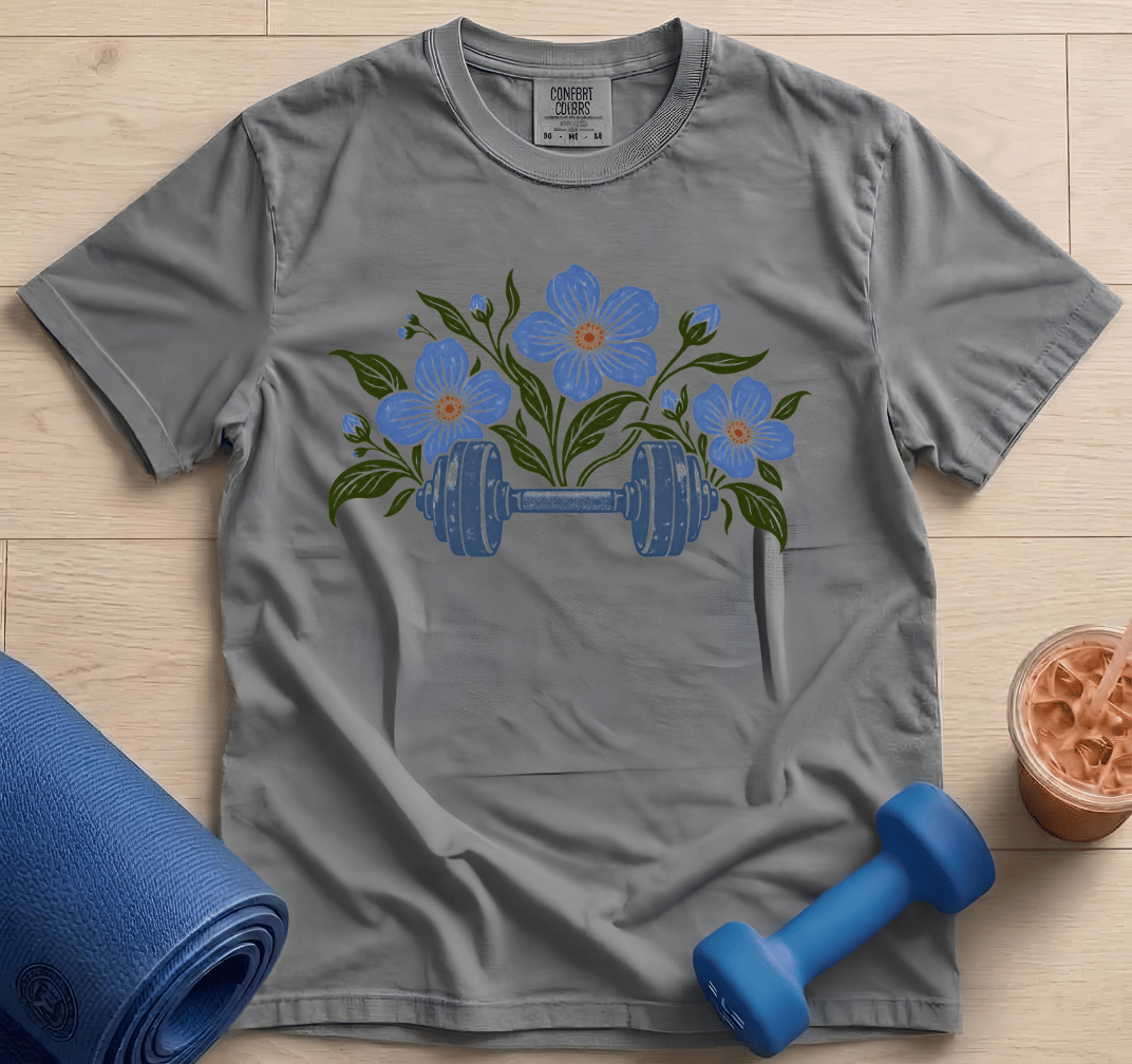 Flower Dumbbell -T-shirt