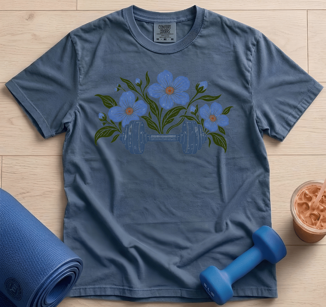 Flower Dumbbell -T-shirt