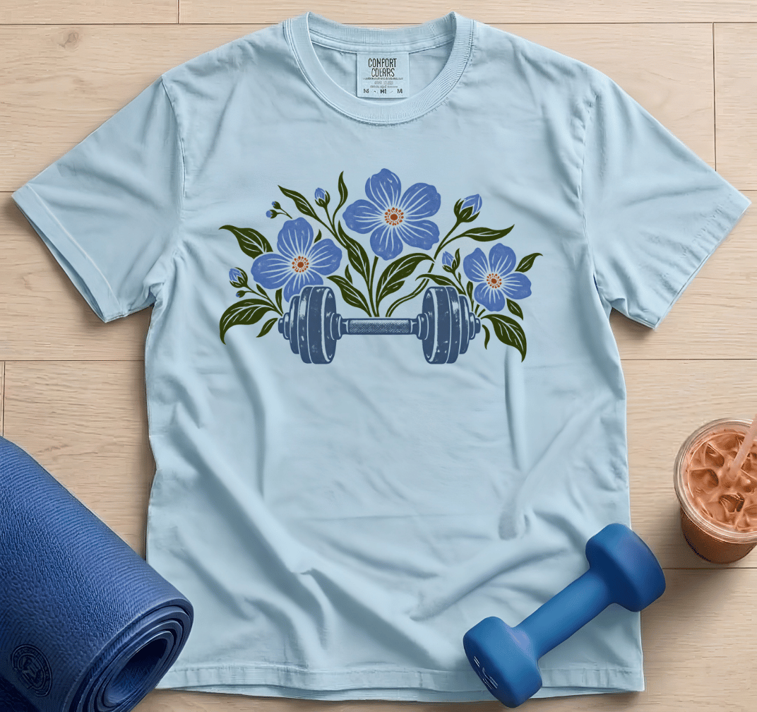 Flower Dumbbell -T-shirt
