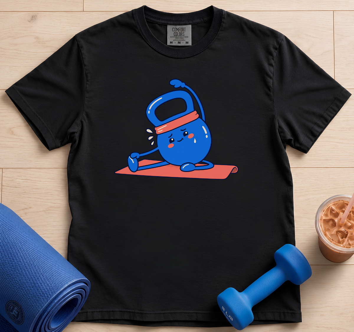 Kettlebell Yoga Tee — Cute Fitness Kettlebell Stretch T-Shirt