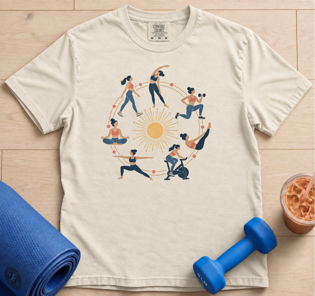Yoga Sun Cycle T-Shirt — Mindful Flow Graphic Tee