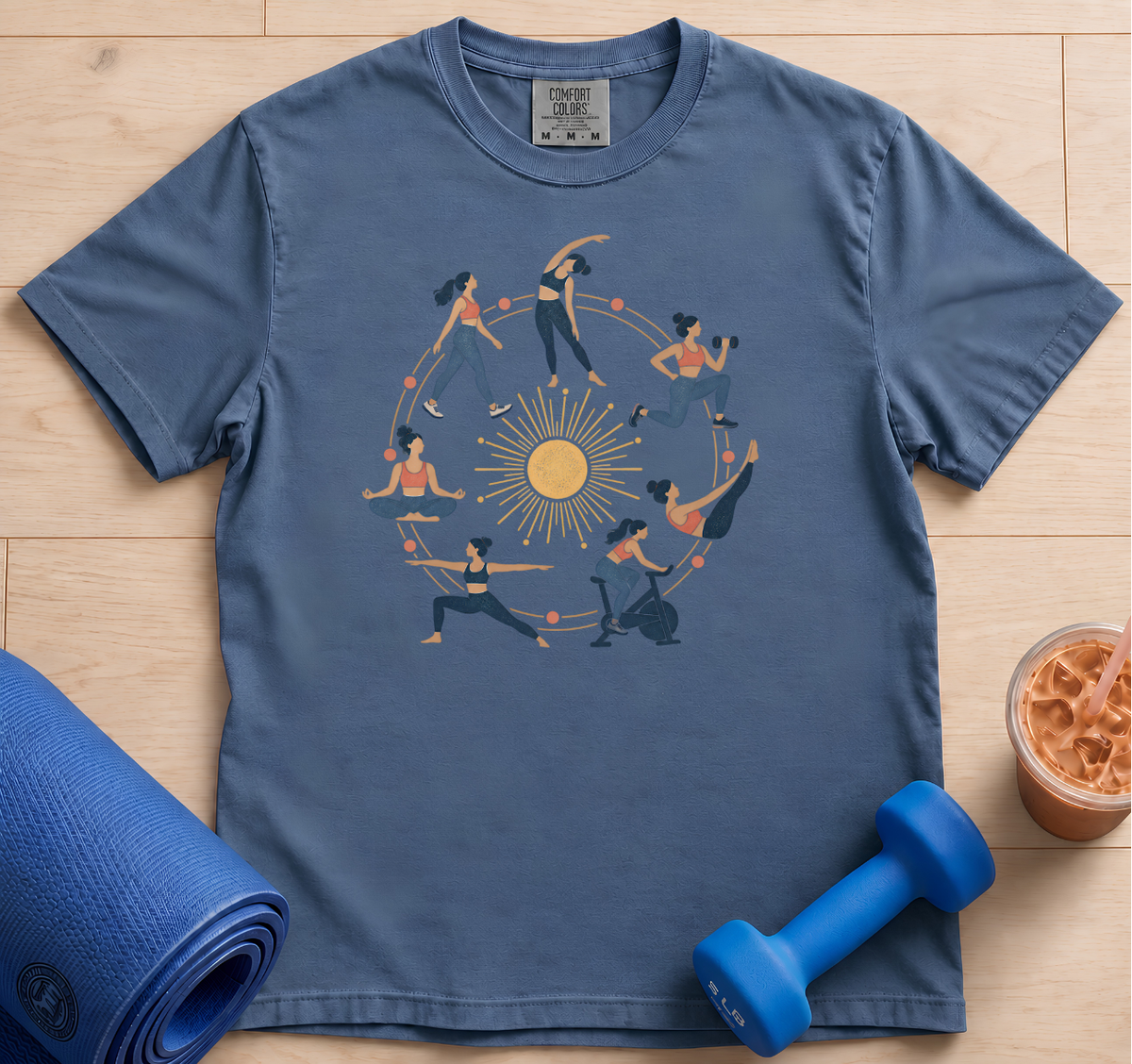 Yoga Sun Cycle T-Shirt — Mindful Flow Graphic Tee