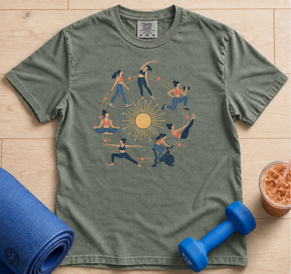 Yoga Sun Cycle T-Shirt — Mindful Flow Graphic Tee