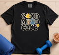Good Mood Club T-Shirt — Retro Coffee & Sunshine Graphic Tee